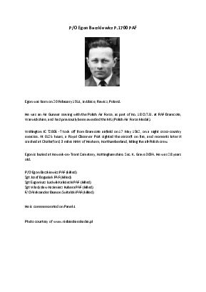 A preview of a PDF biography for Baczkiewicz, Egon